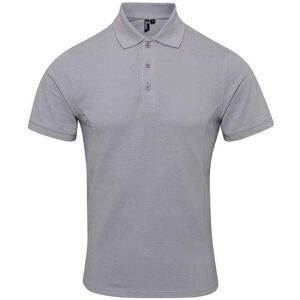 Premier Heren Coolchecker Plus Piqu Polo Shirt (Zilver) S Premier Heren Coolchecker Plus Piqu Polo Shirt (Zilver) S