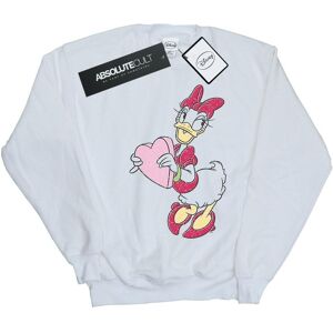 Disney Heren Daisy Duck Love Heart Sweatshirt (Wit) 5XL Disney Heren Daisy Duck Love Heart Sweatshirt (Wit) 5XL