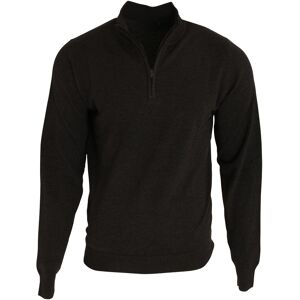 Premier Heren 1/4 Ritssluiting Gebreide Trui (Zwart) L Premier Heren 1/4 Ritssluiting Gebreide Trui (Zwart) L