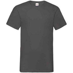 Fruit of the Loom Heren Valueweight V Neck T-shirt (Licht Grafiet) XL Fruit of the Loom Heren Valueweight V Neck T-shirt (Licht Grafiet) XL