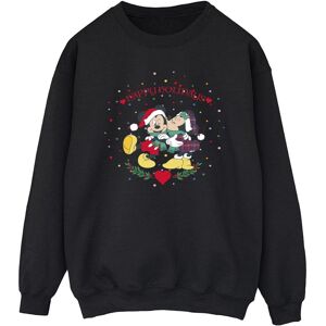 Disney Heren Mickey Mouse Mickey Minnie Kerstmis Sweatshirt (Zwart) 2XL Disney Heren Mickey Mouse Mickey Minnie Kerstmis Sweatshirt (Zwart) 2XL