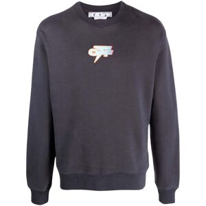 Off-White Gebroken wit Thunder Skate Fit marineblauw sweatshirt met ronde hals S Off-White Gebroken wit Thunder Skate Fit marineblauw sweatshirt met ronde hals S