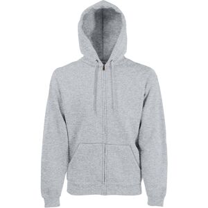 Fruit Of The Loom Heren Premium 70/30 Hooded Zip-Up Sweatshirt / Hoodie (Heather Grijs) S Fruit Of The Loom Heren Premium 70/30 Hooded Zip-Up Sweatshirt / Hoodie (Heather Grijs) S