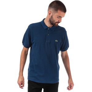 Heren Lacoste Klassiek Fit L.12.64 Marl Pique Poloshirt in Blauw XS Heren Lacoste Klassiek Fit L.12.64 Marl Pique Poloshirt in Blauw XS