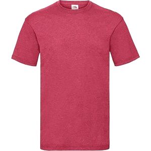 Fruit Of The Loom Heren Valueweight T-shirt met korte mouwen (Vintage Heather Rood) XL Fruit Of The Loom Heren Valueweight T-shirt met korte mouwen (Vintage Heather Rood) XL