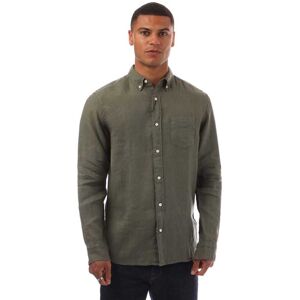 Men's Gant Regular Fit Garment Dyed Linen Shirt in Green XL Men's Gant Regular Fit Garment Dyed Linen Shirt in Green XL