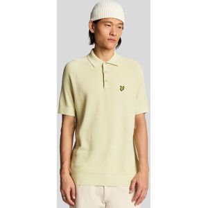 Lyle & Scott Linnenmix Gebreid Poloshirt - Geel S Lyle & Scott Linnenmix Gebreid Poloshirt - Geel S