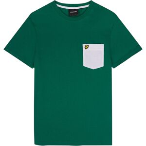 Lyle & Scott Heren Contrast Pocket T-shirt (Groen, Wit) S Lyle & Scott Heren Contrast Pocket T-shirt (Groen, Wit) S