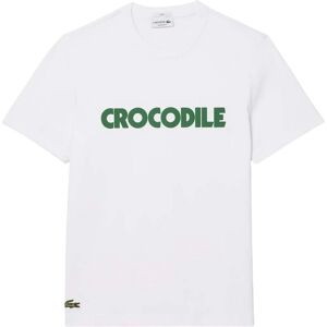 Lacoste Heren T-shirt van bedrukt katoen (Wit) 2XS Lacoste Heren T-shirt van bedrukt katoen (Wit) 2XS