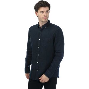 Gant Heren Linnen Normaal Overhemd (Marine) 2XL Gant Heren Linnen Normaal Overhemd (Marine) 2XL