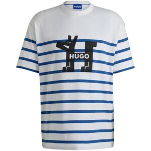 Hugo Heren Nolastripe Hond Logo T-Shirt (Wit) XS Hugo Heren Nolastripe Hond Logo T-Shirt (Wit) XS