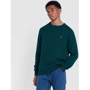 Heren Farah Kingsbury Crewneck Sweater in Groen XL Heren Farah Kingsbury Crewneck Sweater in Groen XL