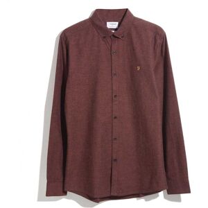 Heren Farah Steen Slim-Fit overhemd in bruin L Heren Farah Steen Slim-Fit overhemd in bruin L
