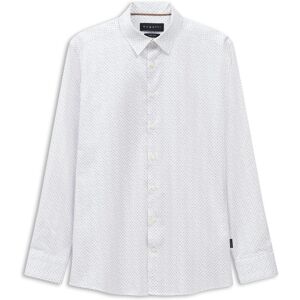 Bugatti Herren Satijnen overhemd met minimale print 2XL Bugatti Herren Satijnen overhemd met minimale print 2XL