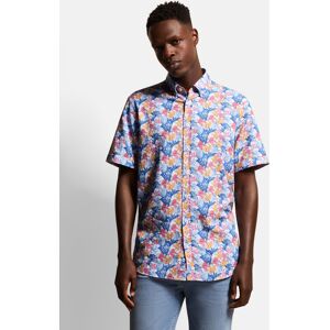 Bugatti Herren Shirt met korte mouwen en bladprint M Bugatti Herren Shirt met korte mouwen en bladprint M