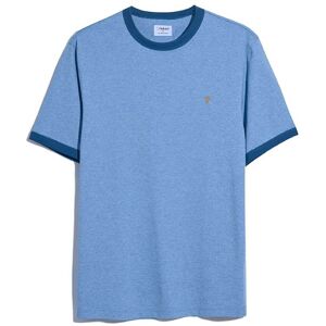 Heren Farah Groves Ringer T-shirt in blauw XL Heren Farah Groves Ringer T-shirt in blauw XL