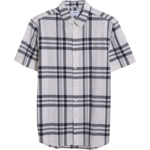 Farah Heren Kele Geruit Overhemd (Ecru) S Farah Heren Kele Geruit Overhemd (Ecru) S