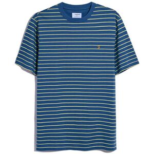 Heren Farah Oakland Stripe T-shirt in Blauw XS Heren Farah Oakland Stripe T-shirt in Blauw XS
