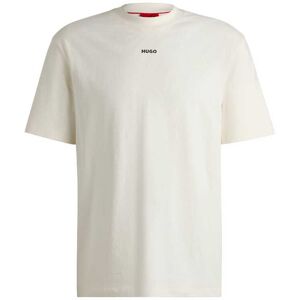 Heren Hugo Dapolino Logo Print T-shirt in Wit L Heren Hugo Dapolino Logo Print T-shirt in Wit L