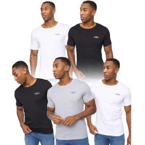 Heren Crosshatch 5-pack Basic Standaard T-shirts in Multi kleur M Heren Crosshatch 5-pack Basic Standaard T-shirts in Multi kleur M
