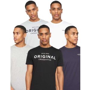 Men's Crosshatch 5 Pack of Wester Print T-Shirts in Multi colour L Men's Crosshatch 5 Pack of Wester Print T-Shirts in Multi colour L