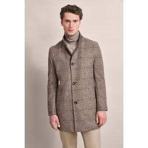 Bugatti Herren Jas met opstaande kraag en geruit patroon 56 Bugatti Herren Jas met opstaande kraag en geruit patroon 56