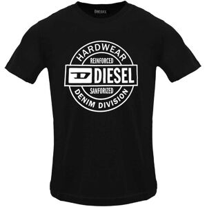 Diesel Heren Hardware Cirkel Logo T-Shirt (Zwarte Kaviaar) XL Diesel Heren Hardware Cirkel Logo T-Shirt (Zwarte Kaviaar) XL