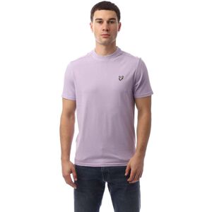 Lyle & Scott Heren Natuurlijk Geverfd Crew Hals T-shirt (Paars) XS Lyle & Scott Heren Natuurlijk Geverfd Crew Hals T-shirt (Paars) XS