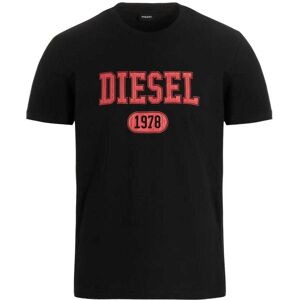 Diesel Unisex 1976 Varsity Logo T-shirt voor volwassenen (Zwart) S Diesel Unisex 1976 Varsity Logo T-shirt voor volwassenen (Zwart) S