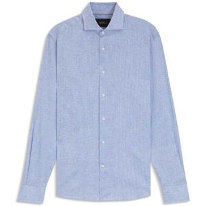 Heren Boss L-Hays Slim Fit Linnen overhemd in Turquoise 15.75 inch Heren Boss L-Hays Slim Fit Linnen overhemd in Turquoise 15.75 inch