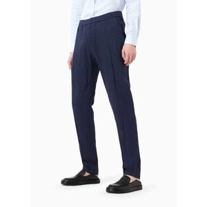 Heren Emporio Armani Tapered Broek in Navy 36/32 Heren Emporio Armani Tapered Broek in Navy 36/32
