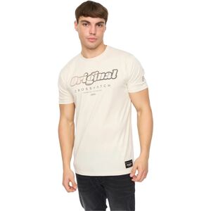 Crosshatch Heren Hybridge T-Shirt (Off White) S Crosshatch Heren Hybridge T-Shirt (Off White) S