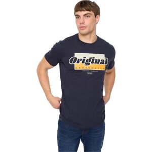 Crosshatch Heren Chevin T-Shirt (Marine) S Crosshatch Heren Chevin T-Shirt (Marine) S