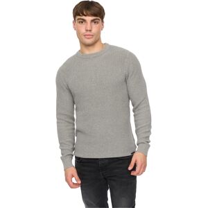 Crosshatch Heren Jampster Gebreid Sweatshirt met Ronde Hals (Grijs) L Crosshatch Heren Jampster Gebreid Sweatshirt met Ronde Hals (Grijs) L