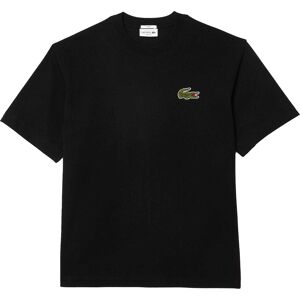 Lacoste Heren Zwaar Katoen Oversized T-shirt (Zwart) 2XS Lacoste Heren Zwaar Katoen Oversized T-shirt (Zwart) 2XS