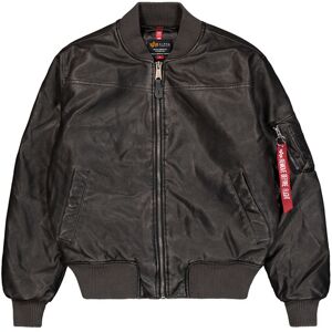 alpha industries MA-1 Faux Leather Vintage Bomber Jacket S alpha industries MA-1 Faux Leather Vintage Bomber Jacket S