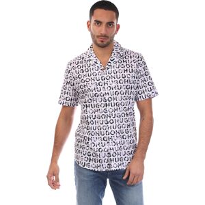 Boss Heren Ellino Overhemd Met Korte Mouwen (Paars) L Boss Heren Ellino Overhemd Met Korte Mouwen (Paars) L