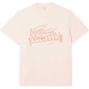 Lacoste Heren Bedrukt Katoenen Jersey T-shirt (Oranje) S Lacoste Heren Bedrukt Katoenen Jersey T-shirt (Oranje) S