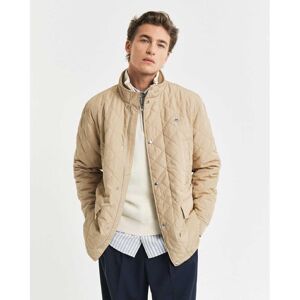 Heren Gant Quilted Windcheater Halflang Jasje in Khaki M Heren Gant Quilted Windcheater Halflang Jasje in Khaki M