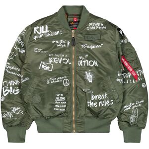 alpha industries MA-1 Peace Bomber Jacket 3XL alpha industries MA-1 Peace Bomber Jacket 3XL