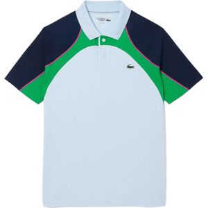 Lacoste Heren Colour Block Ultra Dry Tennis Poloshirt (Wit/Blauw/Groen) XS Lacoste Heren Colour Block Ultra Dry Tennis Poloshirt (Wit/Blauw/Groen) XS