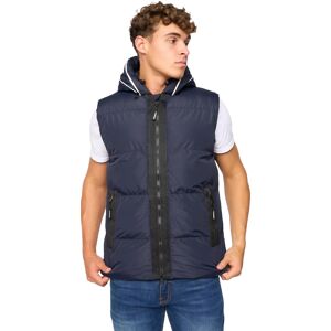 Crosshatch Heren Sandbox Hooded Gilet (Marine) M Crosshatch Heren Sandbox Hooded Gilet (Marine) M