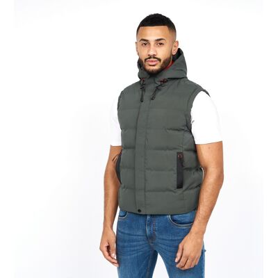Crosshatch Heren Kampleys Gilet met reliëf (Diepe olijf) XL Crosshatch Heren Kampleys Gilet met reliëf (Diepe olijf) XL