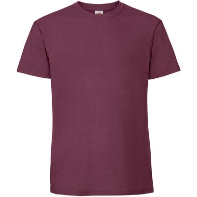 Fruit of the Loom Heren Iconic Premium Ringspun Katoen T-Shirt (Bourgondië) S Fruit of the Loom Heren Iconic Premium Ringspun Katoen T-Shirt (Bourgondië) S