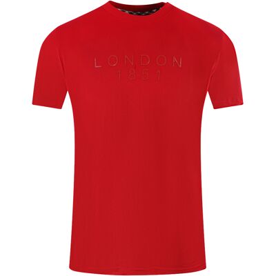 Aquascutum London 1851 Tape Logo Red T-Shirt M Aquascutum London 1851 Tape Logo Red T-Shirt M