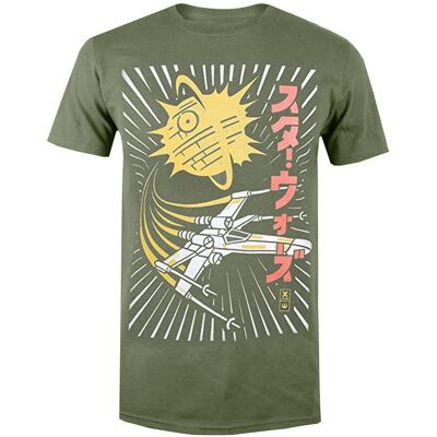 Star Wars Heren Rebellenaanval X-Wing T-shirt (Militair Groen) L Star Wars Heren Rebellenaanval X-Wing T-shirt (Militair Groen) L