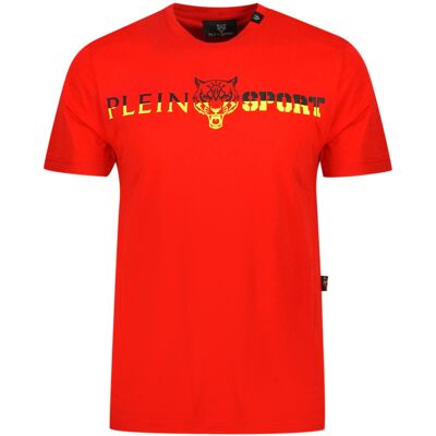 Plein Sport Bold Split Logo rood T-shirt S Plein Sport Bold Split Logo rood T-shirt S