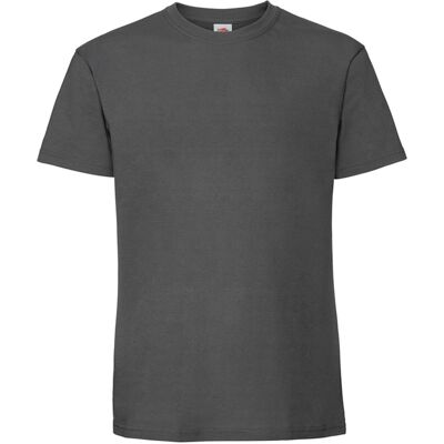 Fruit of the Loom Heren Iconic Premium Ringspun Katoen T-Shirt (Licht Grafiet) 2XL Fruit of the Loom Heren Iconic Premium Ringspun Katoen T-Shirt (Licht Grafiet) 2XL