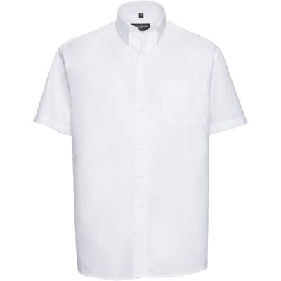 Russell Athletic Russell Collection Heren Klassiek Effen Oxford Overhemd Met Korte Mouwen (Wit) 5XL Russell Athletic Russell Collection Heren Klassiek Effen Oxford Overhemd Met Korte Mouwen (Wit) 5XL