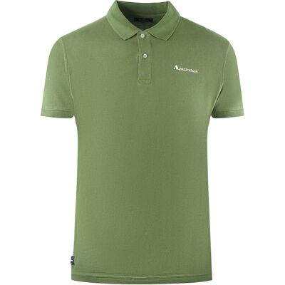 Aquascutum Brand Logo Plain Army Green Polo Shirt M Aquascutum Brand Logo Plain Army Green Polo Shirt M